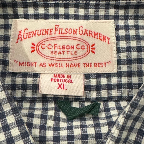 Filson Gingham Button Down Scout Shirt Mens XL - Picture 3 of 6